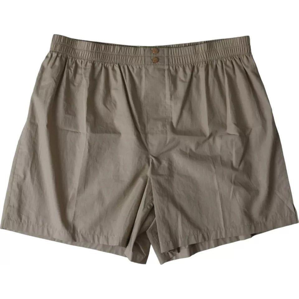Dolce & Gabbana Brown Cotton Regular Boxer Shorts Underwear BIK1880-4