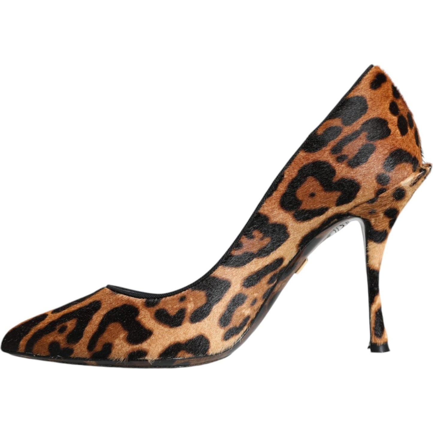Dolce & Gabbana Brown Leopard Calf Hair Heels Pumps Shoes LA11992-36