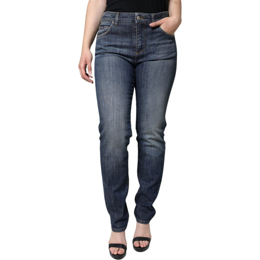 Dolce & Gabbana Dark Blue Cotton Stretch Skinny Denim Jeans PAN74033-40