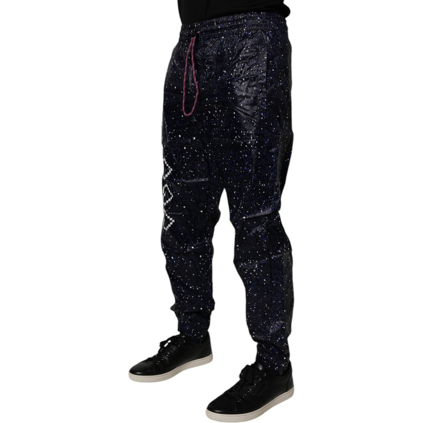 Dolce & Gabbana Dark Blue DG Game Print Cotton Jogger Pants PAN75199-48