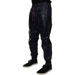 Dolce & Gabbana Dark Blue DG Game Print Cotton Jogger Pants PAN75199-48
