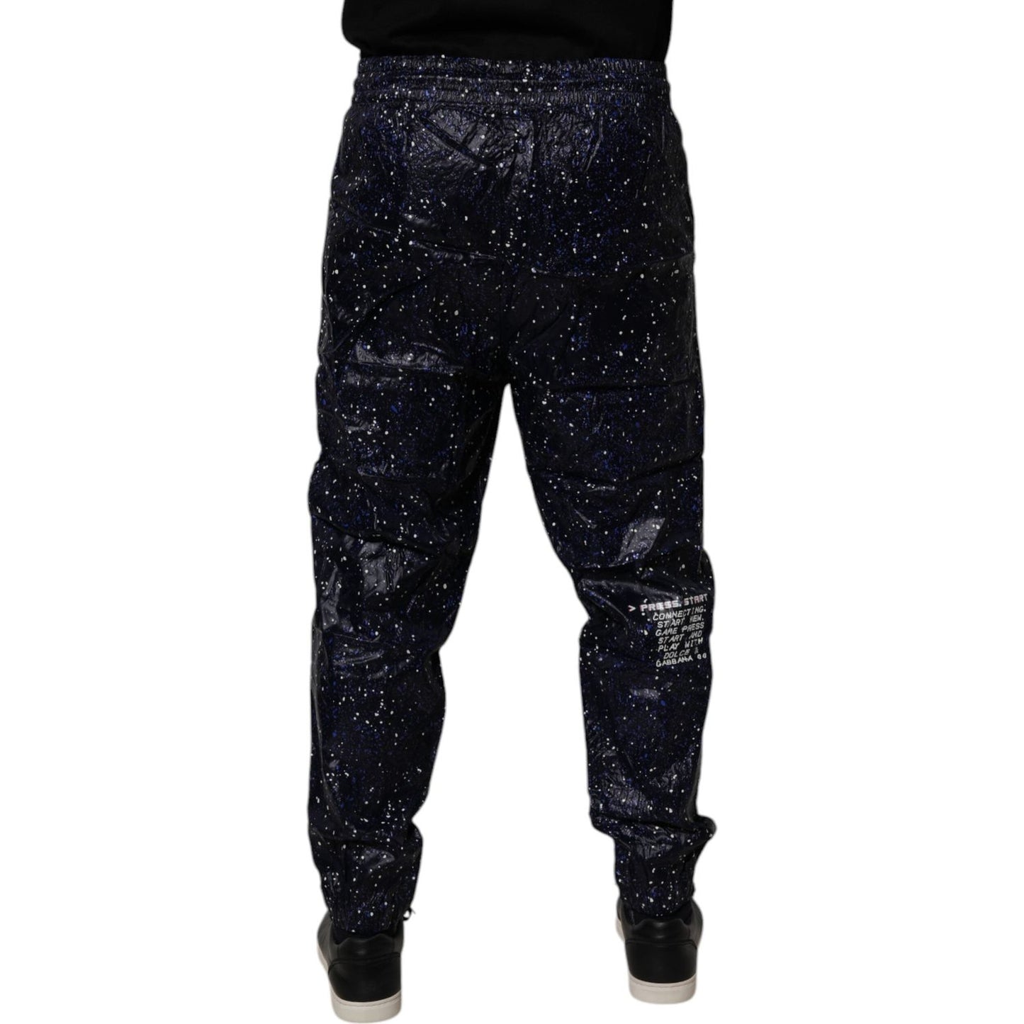 Dolce & Gabbana Dark Blue DG Game Print Cotton Jogger Pants PAN75199-48