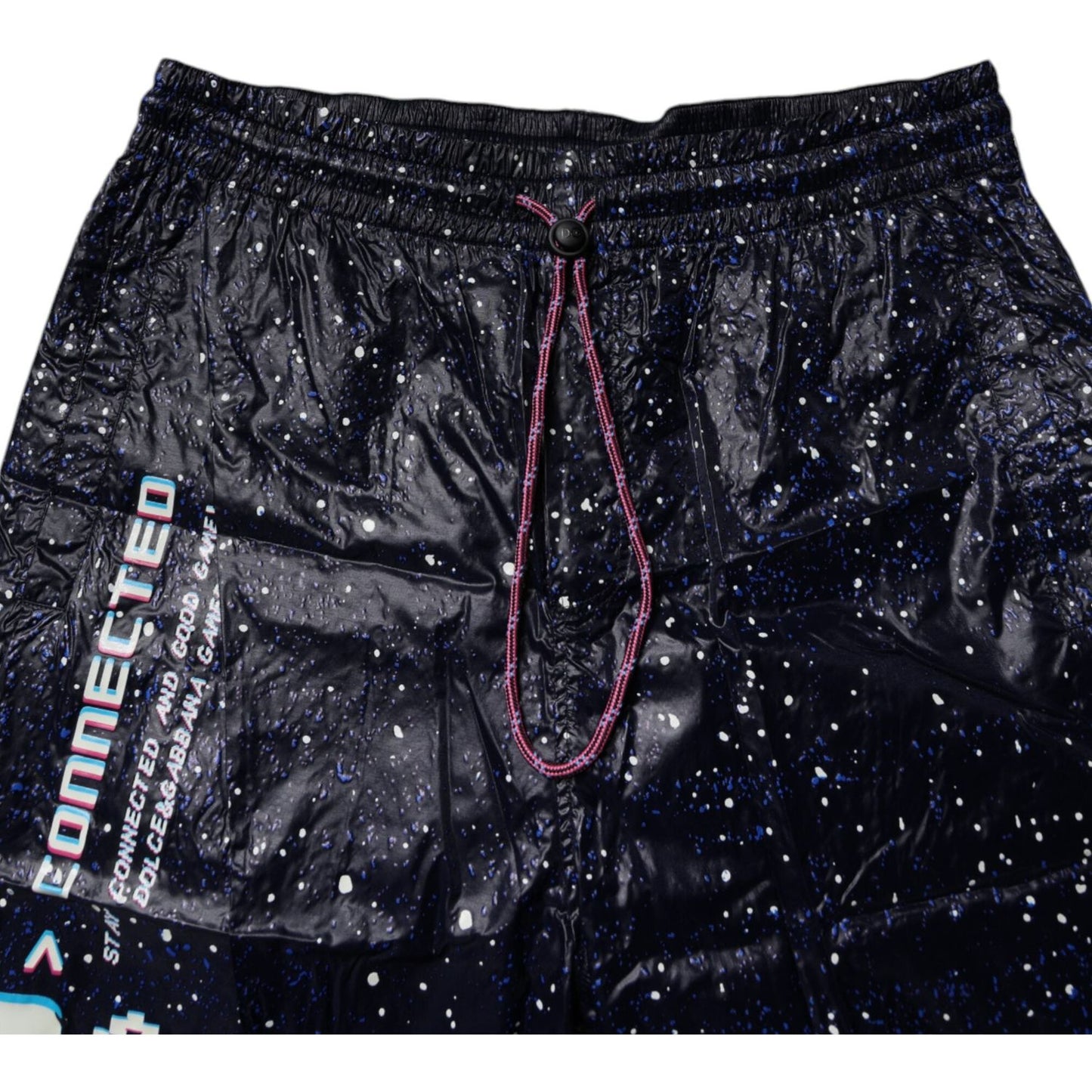Dolce & Gabbana Dark Blue DG Game Print Cotton Jogger Pants PAN75199-48