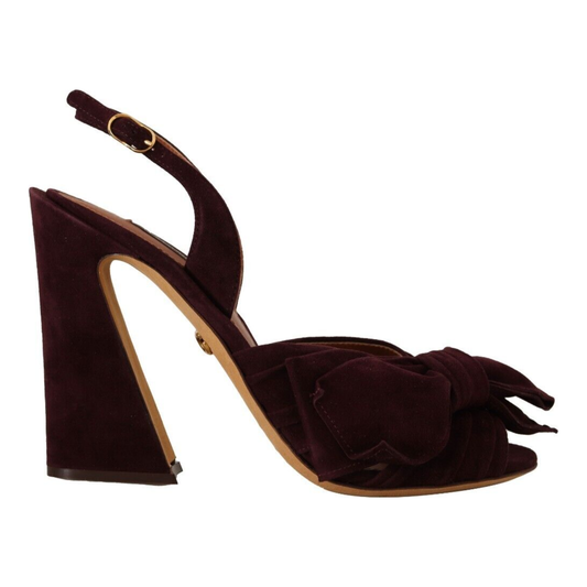 Dolce & Gabbana Dolce & Gabbana Elegant Purple Suede Heels Sandals LA9638 - 39 1728,67345645728,Dolce & Gabbana,EU39/US8.5,Material: 100% Suede,New with tags,Purple,Sandals - Women - Shoes,Women