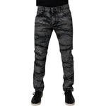 Dolce & Gabbana Gray Tie Dye Cotton Skinny Men Denim Jeans PAN75188-48