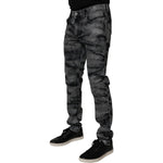Dolce & Gabbana Gray Tie Dye Cotton Skinny Men Denim Jeans PAN75188-48