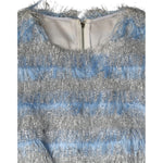 Dolce & Gabbana Light Blue Silver Jacquard A-line Midi Dress DR281264-40