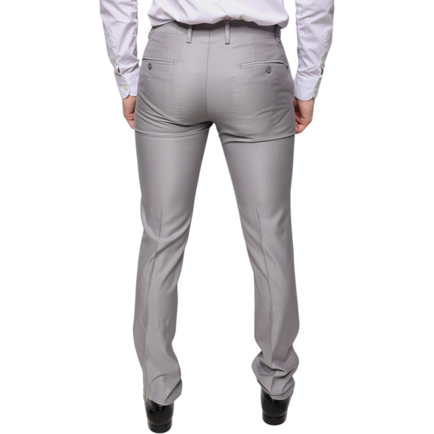 Dolce & Gabbana Light Gray Wool Dress Pants PAN75362-44