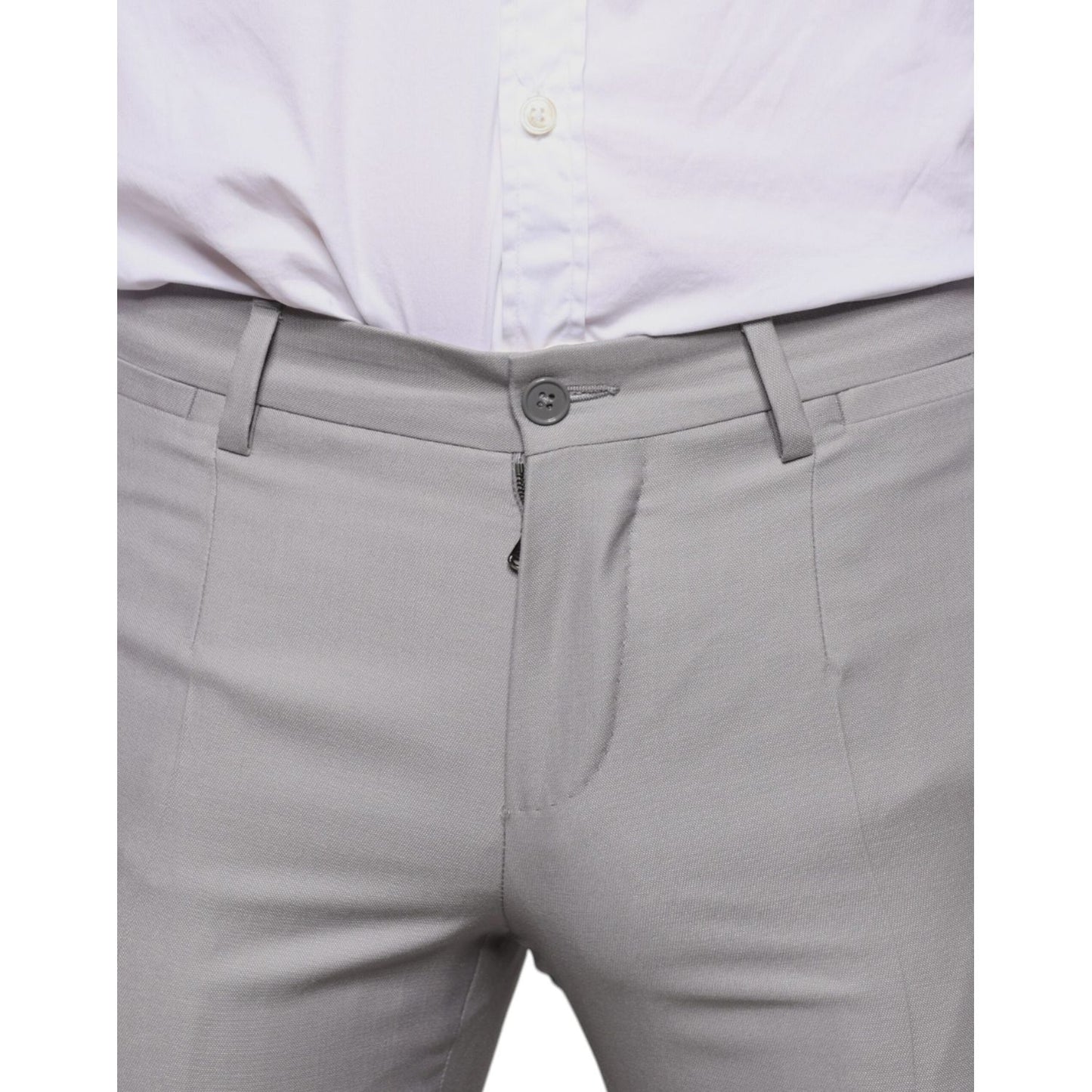 Dolce & Gabbana Light Gray Wool Dress Pants PAN75362-44