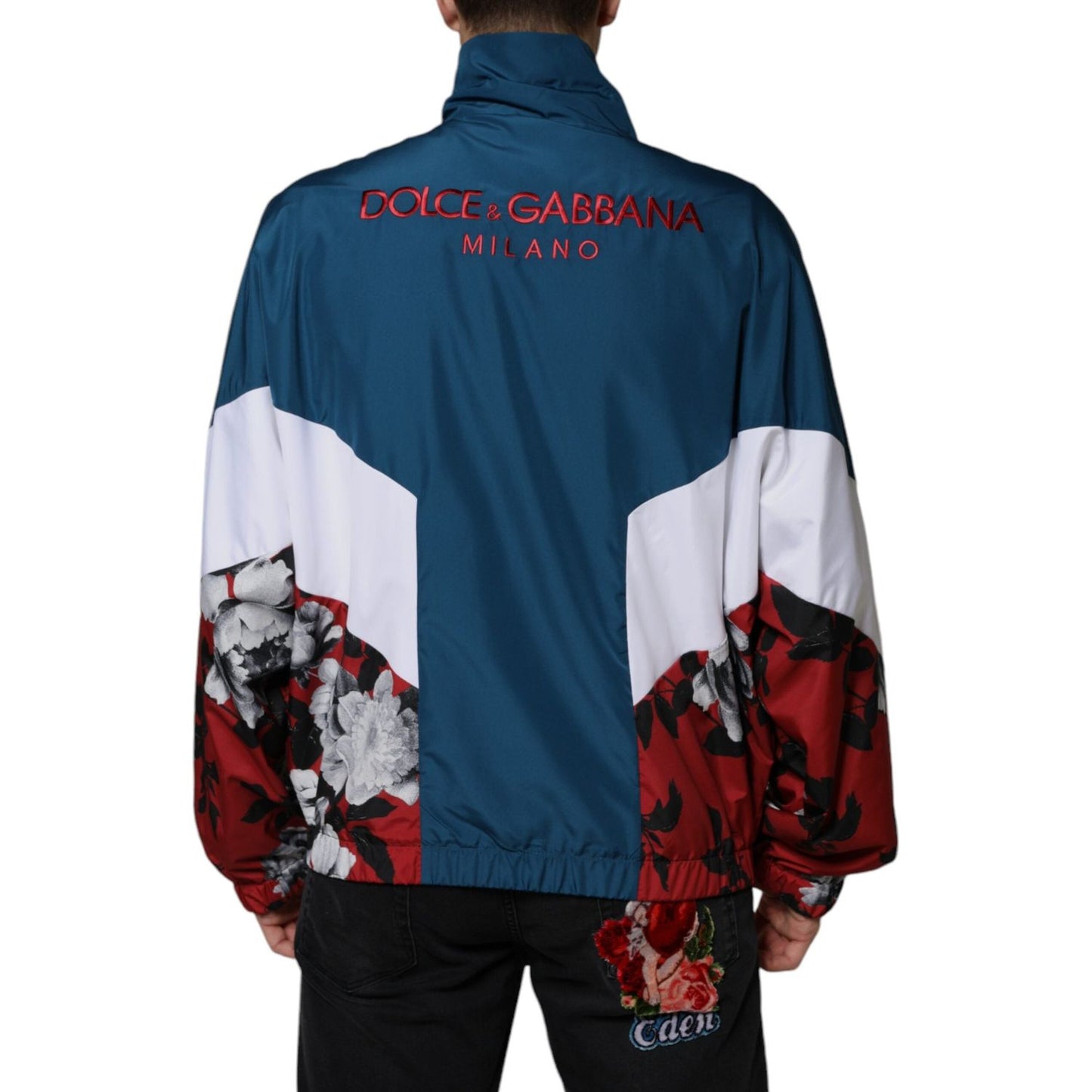 Dolce & Gabbana Multicolor Polyester Full Zip Jacket JKT41257-54