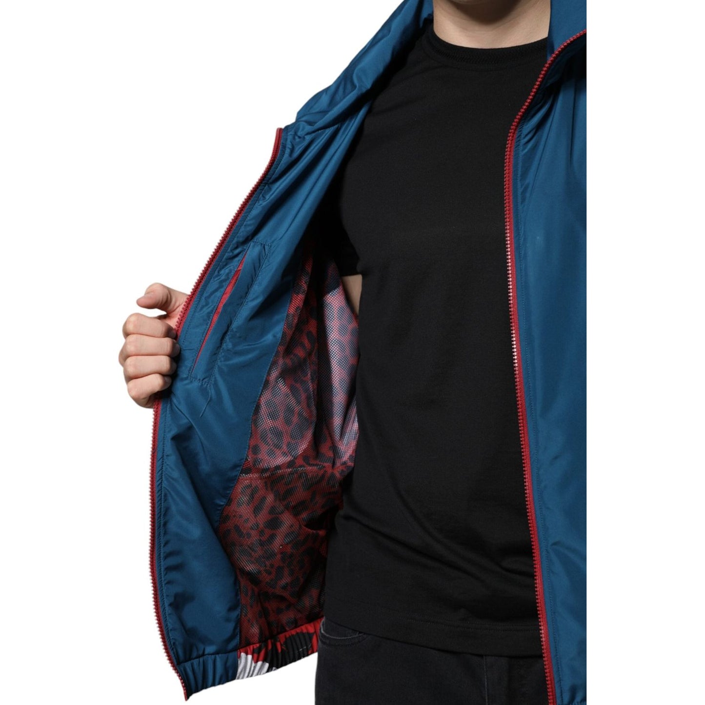 Dolce & Gabbana Multicolor Polyester Full Zip Jacket JKT41257-54