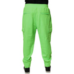 Dolce & Gabbana Neon Green Cargo Jogger Men Sweatpants Pants PAN75201-52