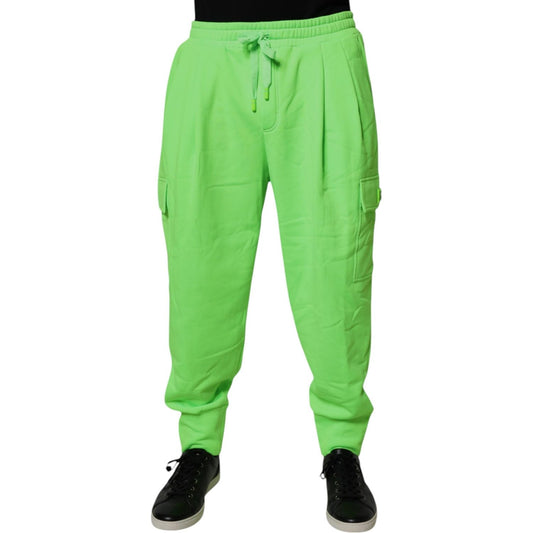 Dolce & Gabbana Neon Green Cargo Jogger Men Sweatpants Pants