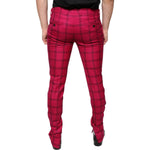 Dolce & Gabbana Pink Checkered Wool Skinny Pants PAN75295-48
