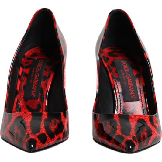 Dolce & Gabbana Dolce & Gabbana Red Leopard Leather Stiletto High Heels Pumps Shoes LA12022-36.5 1728,67345645728,Dolce & Gabbana,EU36.5/US6,Material: 100% Calf Leather,Preowned / Defect,Pumps - Women - Shoes,Red,Shoes,Women,Women - Shoes
