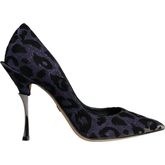Dolce & Gabbana Dolce & Gabbana Violet Leopard Lurex High Heels Pumps Shoes LA11543-37 1728,67345645728,Dolce & Gabbana,EU37/US7,Material: Lurex,New with tags,Pumps - Women - Shoes,Violet,Women