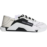 Dolce & Gabbana White Black Low Top NS1 Sneakers Shoes LA11821-38.5