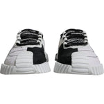 Dolce & Gabbana White Black Low Top NS1 Sneakers Shoes LA11821-38.5