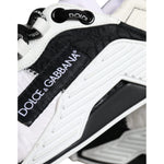 Dolce & Gabbana White Black Low Top NS1 Sneakers Shoes LA11821-38.5