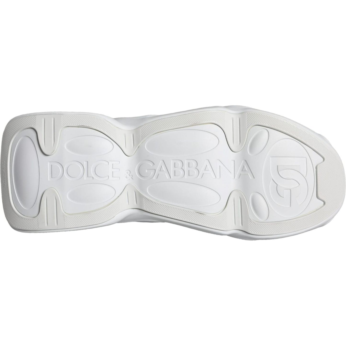 Dolce & Gabbana White Black Slip On Wave Socks Sneakers Shoes MV5834-44