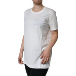 Dolce & Gabbana White Cotton Crew Neck Short Sleeve T-shirt TSH86524-44
