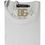 Dolce & Gabbana White Cotton Crew Neck Short Sleeve T-shirt TSH86524-44