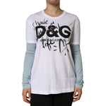 Dolce & Gabbana White Cotton Logo Print Round Neck T-shirt TSH84003-42
