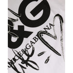 Dolce & Gabbana White Cotton Logo Print Round Neck T-shirt TSH84003-42