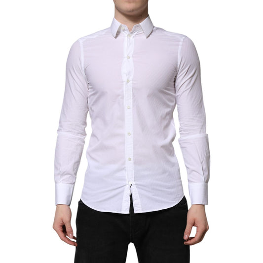 Dolce & Gabbana Dolce & Gabbana White Cotton MARTINI Long Sleeve Dress Shirt TSH906895-37 1728,67345645728,Clothing,Dolce & Gabbana,IT37 | XS,Material: 100% Cotton,Men,Men - Clothing,Preowned / Defect,Shirts - Men - Clothing,White