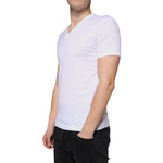 Dolce & Gabbana White Cotton V-neck Short Sleeves T-shirt TSH86872-44