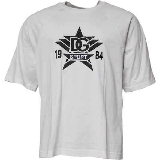 Dolce & Gabbana White DG Sport Crew Neck Short Sleeve T-shirt TSH87270-50