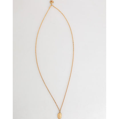 Dolce & Gabbana Gold Medallion Metal Chain Charm Men Pendant Necklace