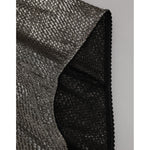 Close-up of Dolce & Gabbana Gray Silk Stretch Slip Girdle Panty Underwear showing intricate fabric texture and design.