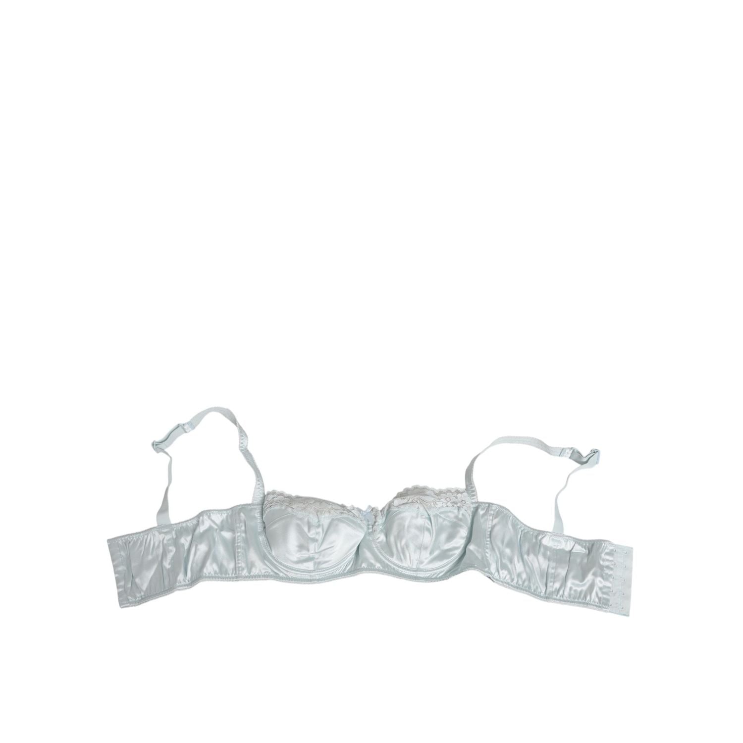 Dolce & Gabbana Light Blue Silk Semi-Padded Balconette Underwear