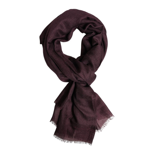 Dolce & Gabbana Maroon Cashmere Neck Warmer Wrap Shawl Scarf
