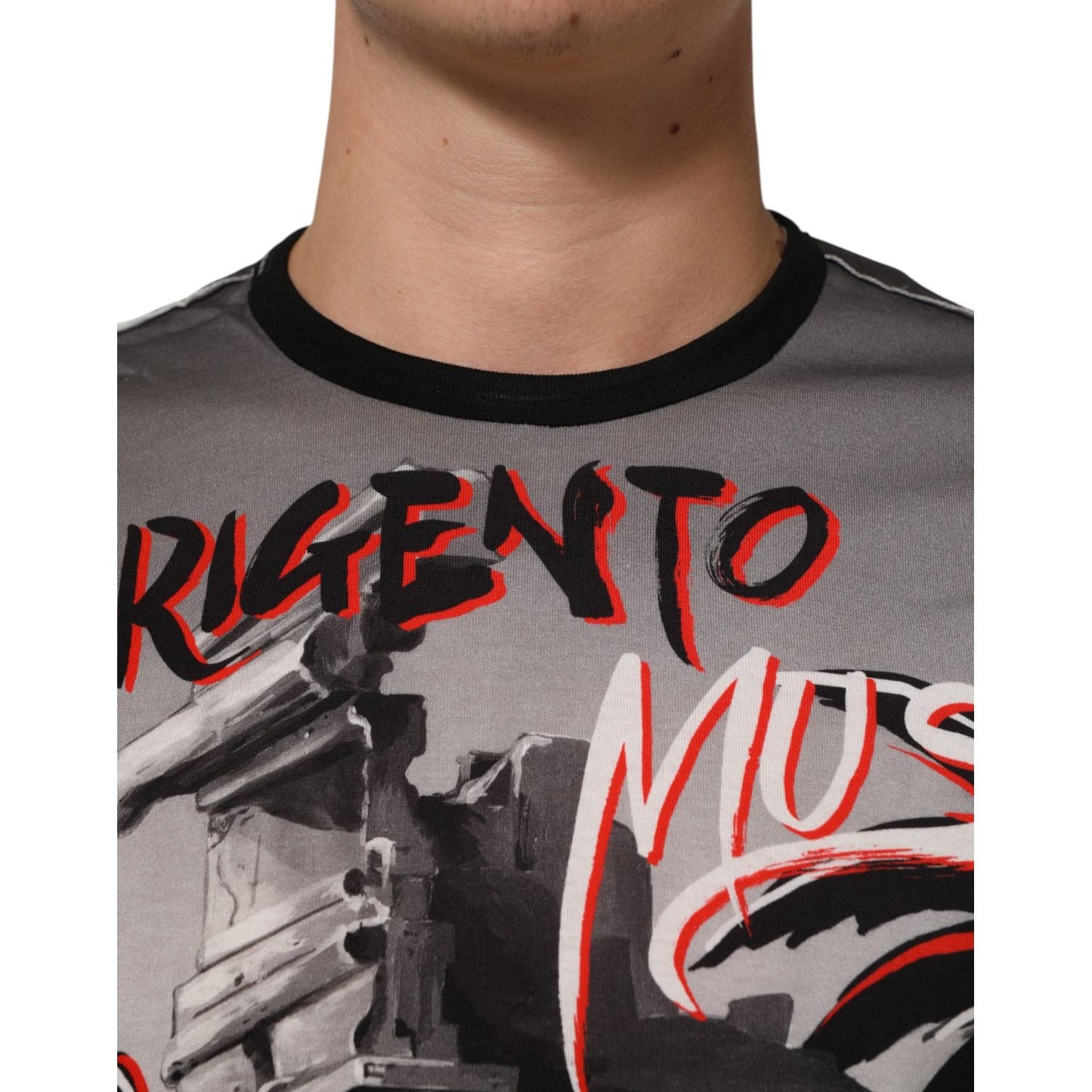 Dolce & Gabbana Multicolor Agrigento Dance Jazz Music Print T-shirt