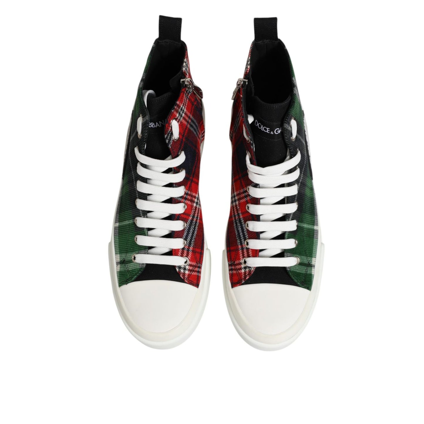 Dolce & Gabbana Multicolor DG Logo Men High Top Sneakers Shoes