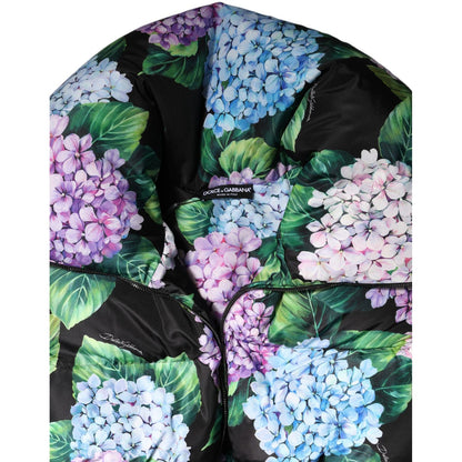 Dolce & Gabbana Multicolor Floral Print Puffer Quilted Jacket
