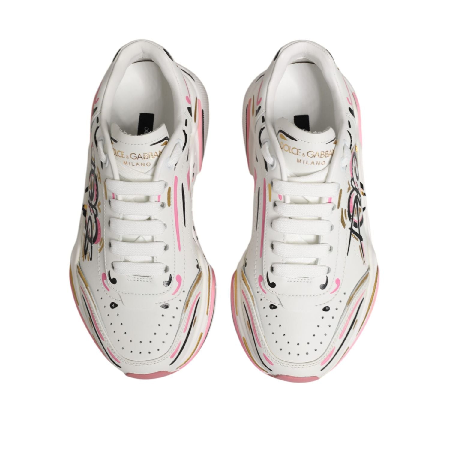 Dolce & Gabbana Multicolor Hand Painted DAYMASTER Sneaker Shoes