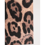 Dolce & Gabbana Multicolor Leopard Print Envelope Paper Post Card Holder with luxurious animal pattern design.
