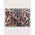 Dolce & Gabbana Multicolor Leopard Print Envelope Paper Post Card Holder with signature leopard design elegant accessory.