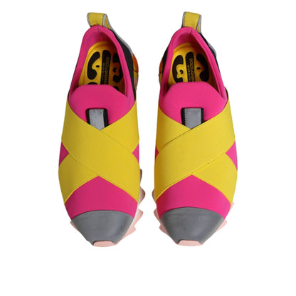 Dolce & Gabbana Multicolor Neoprene Elastic Ibiza Sneakers Shoes