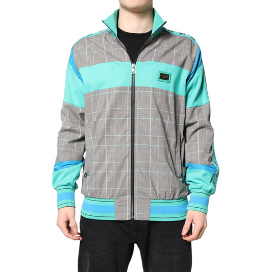 Dolce & Gabbana Multicolor Plaid Full Zip Windbreaker Jacket Dolce & Gabbana