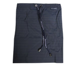 Dolce & Gabbana Navy Blue Polyester Pinstripe Men Shorts Swimwear, tailored design with side buckle adjusters and pockets.