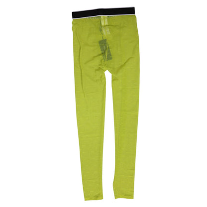 Dolce & Gabbana Neon Green Nylon Logo Lace Leggings Pants Underwear