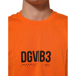 Dolce & Gabbana Orange DGVIB3 Crew Neck Short Sleeves T-shirt featuring bold design, worn for all-day comfort and stylish look.