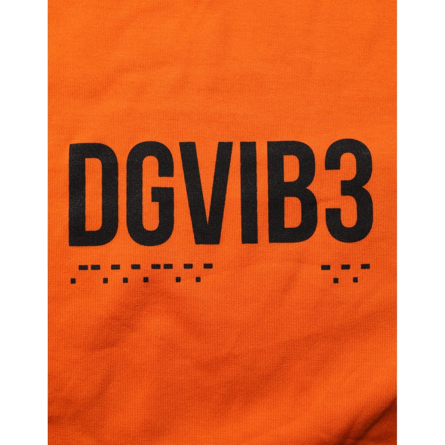 Dolce & Gabbana Orange DGVIB3 Crew Neck Short Sleeves T-shirt with bold logo detail on orange cotton fabric