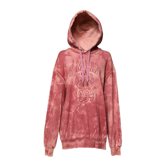 Dolce & Gabbana Pink Wash DG MILANO Hooded Pullover Sweater Dolce & Gabbana
