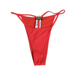 Dolce & Gabbana Red Nylon Stretch Tanga Brief Panty Underwear with low-rise design and bold red color for a stylish, comfortable fit.