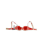 Dolce & Gabbana Red Silk Satin Underwire Bra Semi-Pad Underwear
